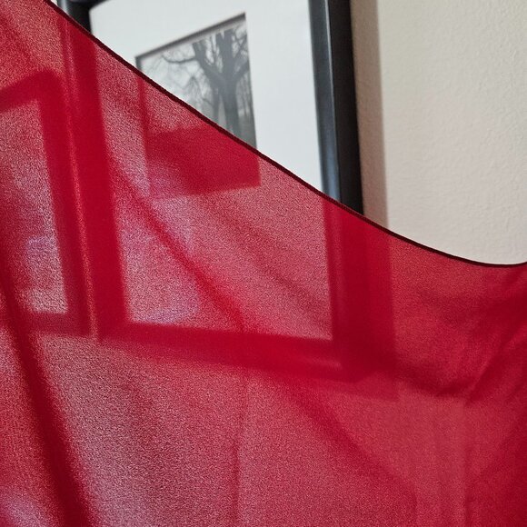 La Palapa Red Sheer Sarong Swimsuit Coverup - Picture 6 of 6